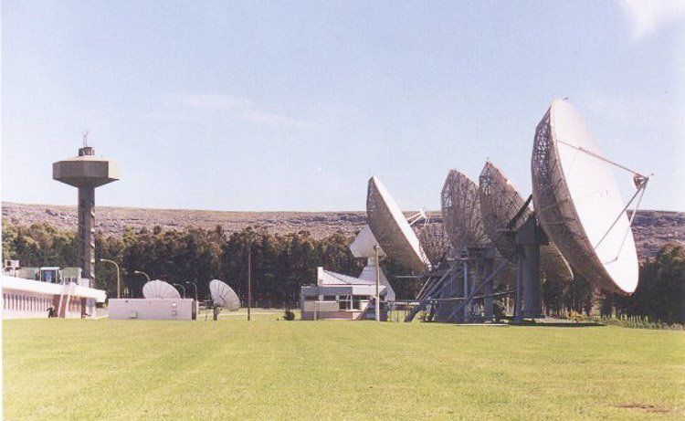 Antenas receptoras de la estacion terrena de Balcarce